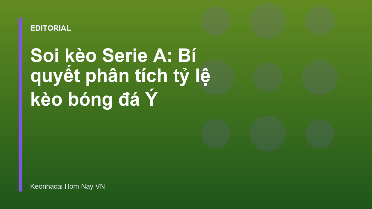 Phân tích soi kèo Serie A